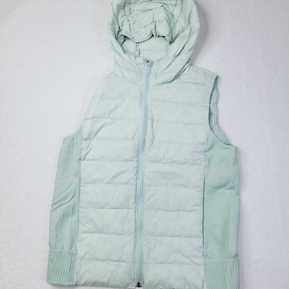 Lululemon Women's Delicate Mint Down and Around Goose Down Puffer Vest Size 6 - Picture 2 of 7